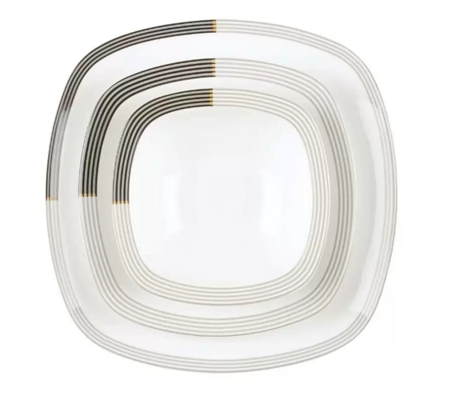 سرویس 27 پارچه چینی زرین-کواترو(مربع)-6 نفره- وگاس اورینت -درجه عالی کد: 012854